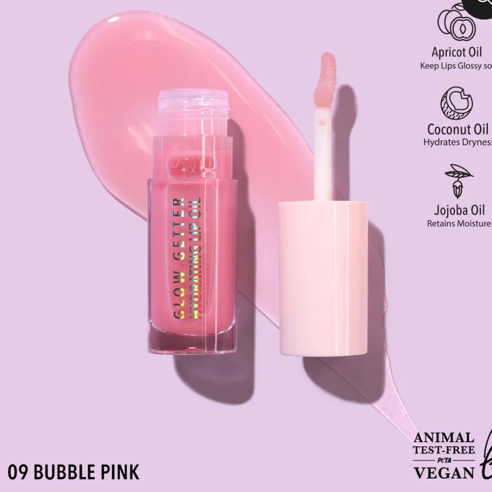 MOIRA 09 Bubble Pink Glow Getter Hydrating Lip Oil